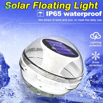 Солнечный плавающий светильник, Солнечный светильник для бассейна, изменяющий цвет, IP65, водонепроницаемая уличная шаровая лампа для бассейна, джакузи, пруда, 3 режима