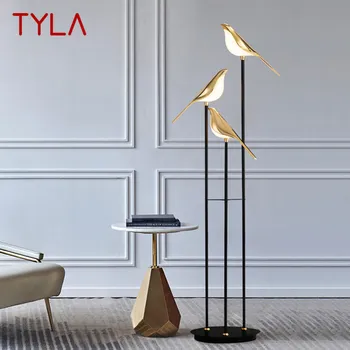 Современный торшер TYLA Nordic Светодиодный винтажный креативный светильник в виде птицы для домашнего декора гостиной спальни