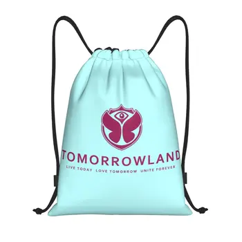 Tomorrowland Рюкзак на шнурке, Женский Мужской рюкзак для спортзала, Складной Бельгийский Фестиваль электронной танцевальной музыки, сумка для тренировок, сумка