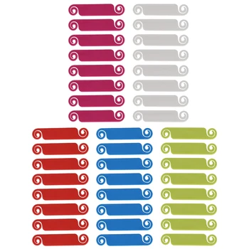 40 шт. Кабельные этикетки Бирки для маркировки Проводов Разноцветные Этикетки для управления кабелем Зажимной шнур Идентификационная маркировка кабеля