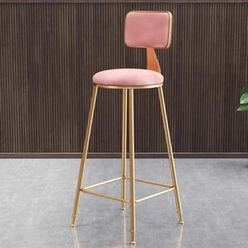 Обеденный Акцент, Барные стулья в скандинавском стиле, Офисный минималистичный Современный стул из золотого металла, роскошные Табуреты для бара, Барная мебель WXH15XP