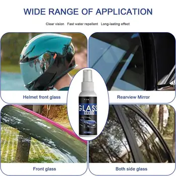 Жидкое керамическое нанопокрытие автомобиля Предотвращает запотевание Четкое видение салона, лобовое стекло, Непромокаемый гидрофобный слой, полировка краской