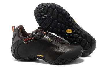 Оригинальная мужская спортивная обувь Merrell M для кемпинга на открытом воздухе из натуральной кожи, мужские Кофейные кроссовки для альпинизма, Размер 39-46