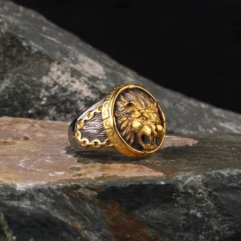 Европейское и Американское Винтажное кольцо со Львом, Мужская индивидуальность, доминирующий стиль INS, Продвинутое кольцо в стиле хип-хоп