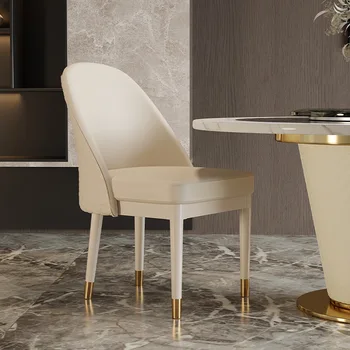 Золотые Дизайнерские стулья для гостиной Портативные Стулья для гостиной в скандинавском стиле с расслабляющим акцентом, Белая Мебель для салона Sillas Plegables MQ50KT