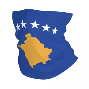 Флаг Косово Бандана Шейная Гетра Ветрозащитный Шарф Для лица Женщины Мужчины Косовар Гордый Головной Убор Трубка Балаклава
