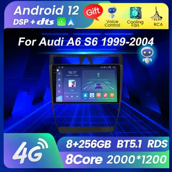 MEKEDE 2K QLED CarPlay Android Универсальная Автомобильная Интеллектуальная Система для Audi A6 C5 1997-2004 S6 RS6 GPS Мультимедийный плеер DSP Auto