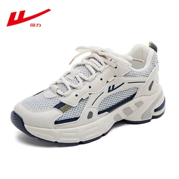 WARRIOR Унисекс, Размер 35-44, Сетчатая повседневная спортивная обувь, Мужские кроссовки для ходьбы с верхом из синтетической кожи, удобные кроссовки для бега