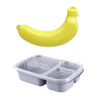 Ящик для хранения фруктов Квадратная Коробка для хранения бананов Легко Моющаяся Коробка для столовых приборов из Пшеницы Квадратная коробка для закусок из посуды
