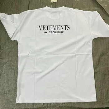 Новые футболки VETEMENTS с буквенными слоганами, футболки с короткими рукавами, хлопковые футболки VTM оверсайз для мужчин и женщин