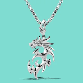 Классическое мужское китайское ожерелье из стерлингового серебра 925 пробы, подвеска в виде дракона, модный тренд, ювелирный бутик Chopin Chain Длиной 46 см, вечеринка