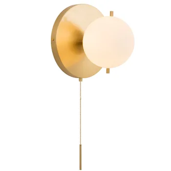 Настенный светильник со стеклянным шаром в скандинавском стиле, креативный постмодернистский светильник для гостиной, лестницы, спальни, прикроватных тумбочек, декоративных светильников для внутреннего освещения