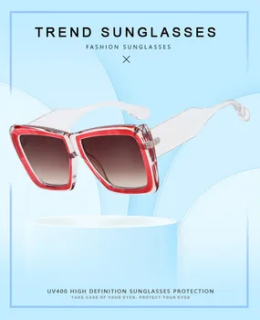 COOL & KU Контрастный цветной тренд Сети уличных съемок, красные мужские и женские солнцезащитные очки с защитой от ультрафиолета, тонкие солнцезащитные очки в стиле ретро