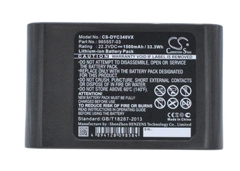 Вакуумный аккумулятор емкостью 1500 мАч для животных DC34, DC35, DC35, многоэтажных животных DC56, DC45, DC45 SV, DC44.
