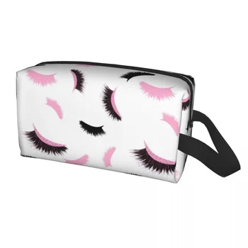 Дорожная сумка для туалетных принадлежностей с рисунком ресниц Модный макияж красивых Глаз Косметический органайзер для хранения косметики Dopp Kit Case