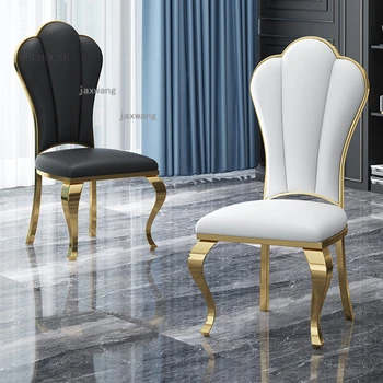 Обеденные стулья с европейскими спинками, роскошная мебель для гостиной, Изготовленное на заказ кожаное кресло для приема гостей, Современный обеденный стул для ресторана U A