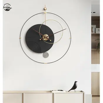 Большие настенные часы Для гостиной Часы для кухни 80 см Круглые Скандинавские Испанские часы для домашнего ресторана Фоновое украшение стены Reloj