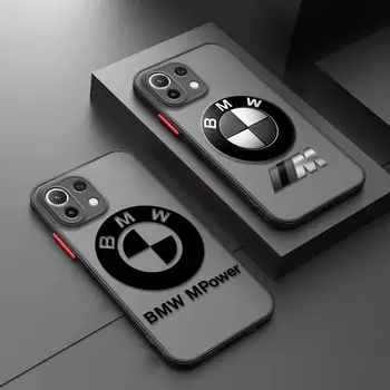 Чехол для телефона Xiaomi Poco X3 NFC M3 M5 M5s F3 Pro Для MI 13 12 12X 12T 11 11X 9T 10T Lite Note 10 Матовая крышка С логотипом Bmw-M Cars