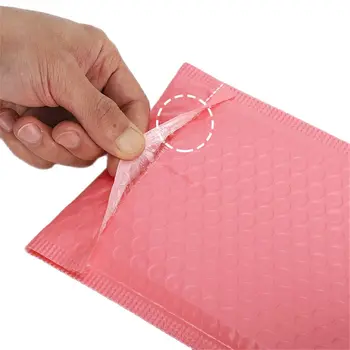 50шт розовая почтовая посылка с пузырьками для доставки, упаковка, пакеты-конверты с пузырьками для упаковки продуктов, черные конверты с пузырьковой подкладкой.