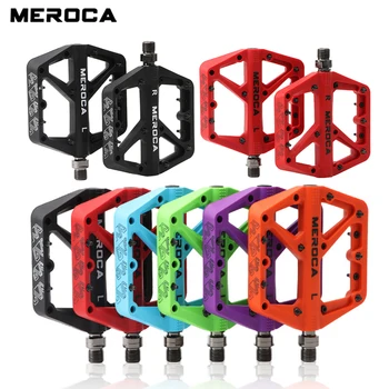 Педаль велосипеда MEROCA, педаль горного велосипеда, нескользящая нейлоновая сверхлегкая педаль для внедорожного велосипеда XC