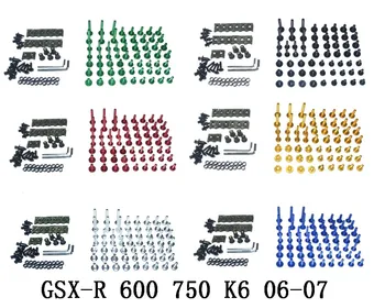 Полный комплект болтов для обтекателя мотоцикла, винты для кузова, подходят для GSX-R 600 750 K6 2006-2007
