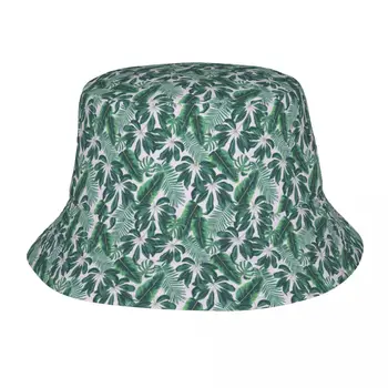 Зеленые тропические листья, лист подорожника, унисекс, панама, изготовленные на заказ Летние пляжные шляпы от солнца