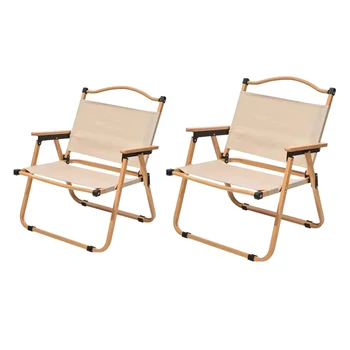 Складной стул цвета хаки на открытом воздухе, портативный, для кемпинга, для проживания в полевых условиях, для пляжного отдыха, Стул для пикника со спинкой