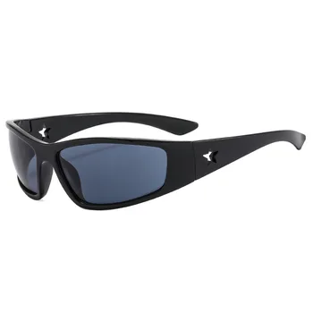 2023 Модные Звездные Прямоугольные солнцезащитные очки Y2K Винтажные панк Спортивные очки Женщины Мужчины Хип Хоп Велоспорт на открытом воздухе Солнцезащитные очки UV400