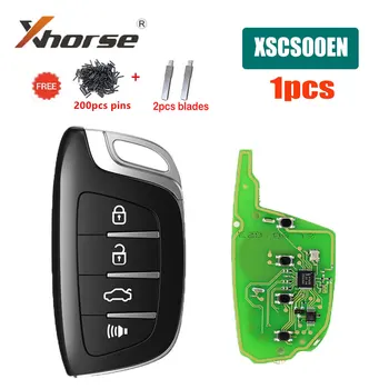 1шт Xhorse XSCS00EN VVDI Smart Remote Key 4 Кнопки Дистанционного Ключа Автомобиля Красочный Кристалл Стиль для Мини-Ключа VVDI2 с Ключевым Лезвием