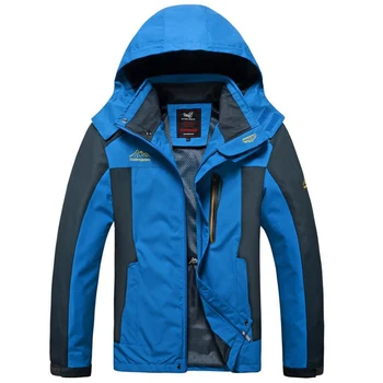 Мужская спортивная куртка для кемпинга, пешего туризма, мужская военная дышащая водонепроницаемая ветрозащитная куртка с капюшоном, непромокаемое тонкое пальто 8XL