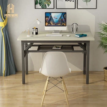 Мебель для гостиной с железной ножкой Банкетный зал Обеденный Складной стол Водонепроницаемый Компьютерный стол Домашний рабочий стол