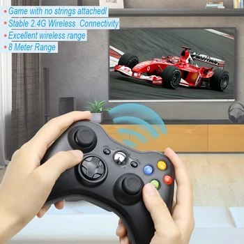Беспроводной контроллер для Microsoft Xbox 360 с ПК-приемником Беспроводной геймпад 2.4G с джойстиком