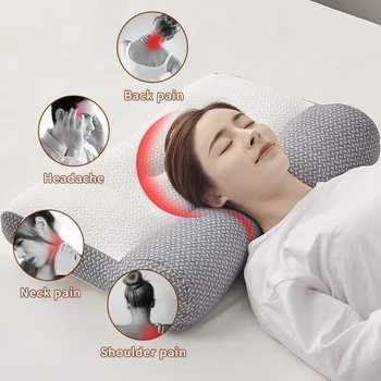 Супер Эргономичная подушка Ортопедическая Ортопедическая хлопковая подушка с эффектом памяти Для всех положений сна Подушка для шейки матки Боли в шее плечах