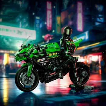 Техническое моделирование, Япония, Коллекция игрушек Kawasakis Ninja 400 для сборки мотоциклов, коллекция кирпичных игрушек с фигурками Леди Рыцарь