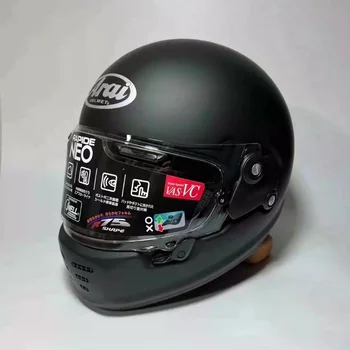 Высокопрочный мотоциклетный шлем из стекловолокна, ретро-шлем для картинга, Шлем NEO, полный шлем, Модный Матовый черный, вместительный