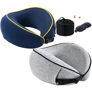U-образная подушка для шеи Портативная Мягкая дорожная подушка для шеи, Многоразовая Массажная подушка для шеи, подушка для сна в самолете, подушка для путешествий