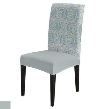 Цветочная Гроздь Синего цвета, комплект чехлов для стульев в стиле ретро, Кухонный Обеденный Чехол из эластичного спандекса для банкета, свадьбы.
