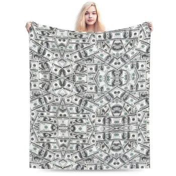 Деньги в долларах США Мягкое фланелевое покрывало для дивана-кровати, покрывало для дивана, теплые одеяла, дорожное одеяло