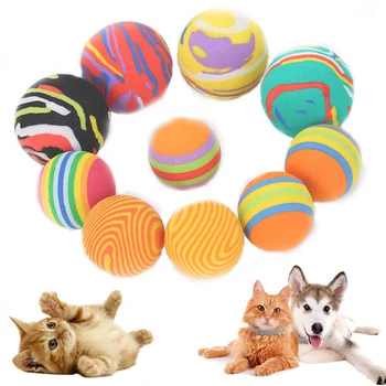 Игрушки для кошек, Дразнящий мяч, Обучающее развлечение, Умные игрушки для кошек, Интерактивный Разноцветный мяч, Игрушки для кошек, Играющий в мяч для котенка Китти
