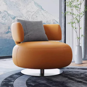 Скандинавские Поворотные стулья для гостиной Дизайнерский Роскошный Односпальный диван Кресло для спальни Напольный салон Ленивый диван Fauteuil Мебель для дома