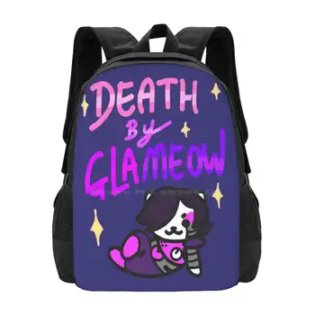 Death By Glameow Рюкзак для подростков и студентов колледжа с рисунком дизайнерских сумок Undertale Mettaton Ex Neko Atsume