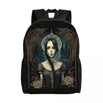 Рюкзак для ноутбука Wednesday Addams в стиле Ретро, Женская и мужская мода, сумка для студентов колледжа, Школьная сумка