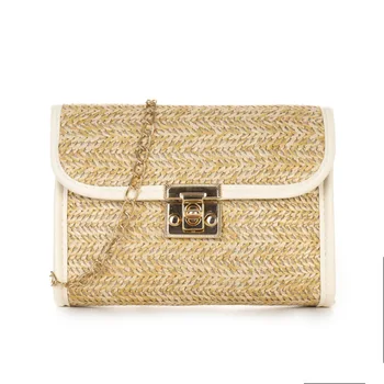 2023 Новая женская летняя тканая сумка, соломенная сумка-мессенджер, маленькая квадратная сумка, модная сумка для мобильного телефона для девочек, кошелек