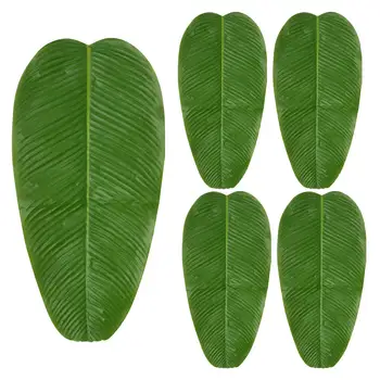 5шт искусственный банан листья искусственные тропические листья для Гавайских Луау стол Бегун центральное место мат