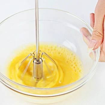 Высококачественная вращающаяся доилка ручного прессования металлического цвета, Полуавтоматический миксер для взбивания яиц, кухонные принадлежности