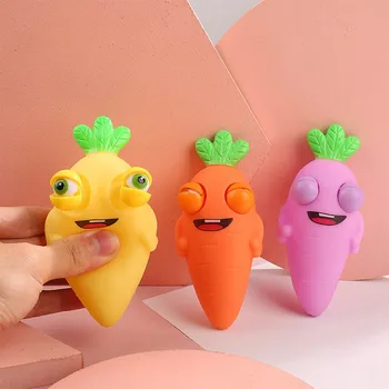 Сенсорные игрушки с морковкой, креативный шар для выдавливания фруктов, детская антистрессовая декомпрессионная игрушка для взрослых, подарки для детей