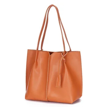 Женская сумка-тоут из натуральной кожи 2023 года выпуска, новая женская сумка через плечо большой емкости высокого качества