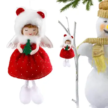 Рождественский Ангел Каваи Подвеска для девочки Рождественский Ангел Кукла Украшения для дома Рождественская елка Подвесной орнамент