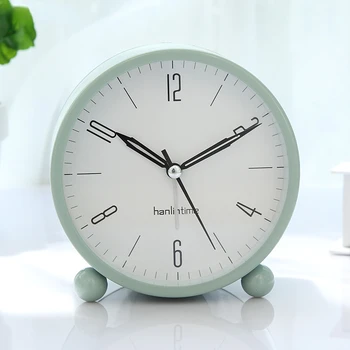 Креативный будильник, светящиеся бесшумные современные минималистичные металлические часы, украшение стола в спальне.