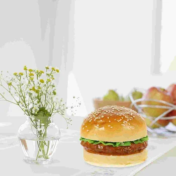 Декор столешницы Имитация модели гамбургера, Поддельный Пищевой Хлеб, искусственный реквизит для фото Ребенка